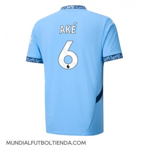 Camiseta Manchester City Nathan Ake #6 Primera Equipación Replica 2024-25 mangas cortas